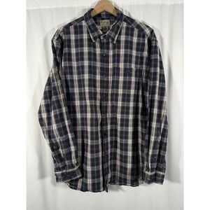 LL Bean Traditional Fit Oxford Shirt Plaid Long Sleeve Button Down Shirt Mens‎ L